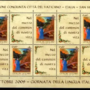2009 Vaticano Lingua Italiana Foglietto congiunta