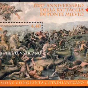 2012 Vaticano Ponte Milvio Foglietto Congiunta