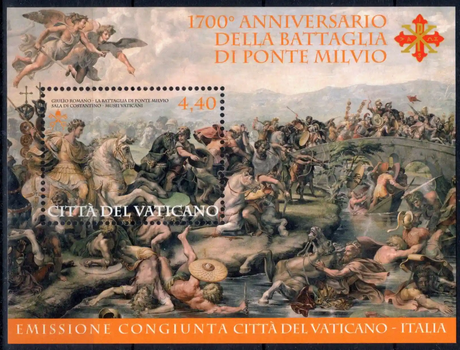 2012 Vaticano Ponte Milvio Foglietto Congiunta