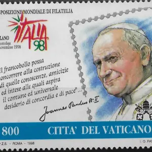 1998 Vaticano Italia'98" Papa congiunta