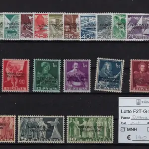 1948 - 1950 Sovrastampati OMS serie completa Catalogo Unificato 338/393