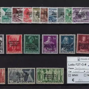 1950 Sovrastampati NU serie completa Catalogo Unificato 296/315