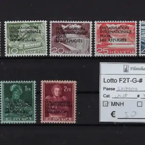 1950 Sovrastampati Rifugiati serie completa Unif 354/361