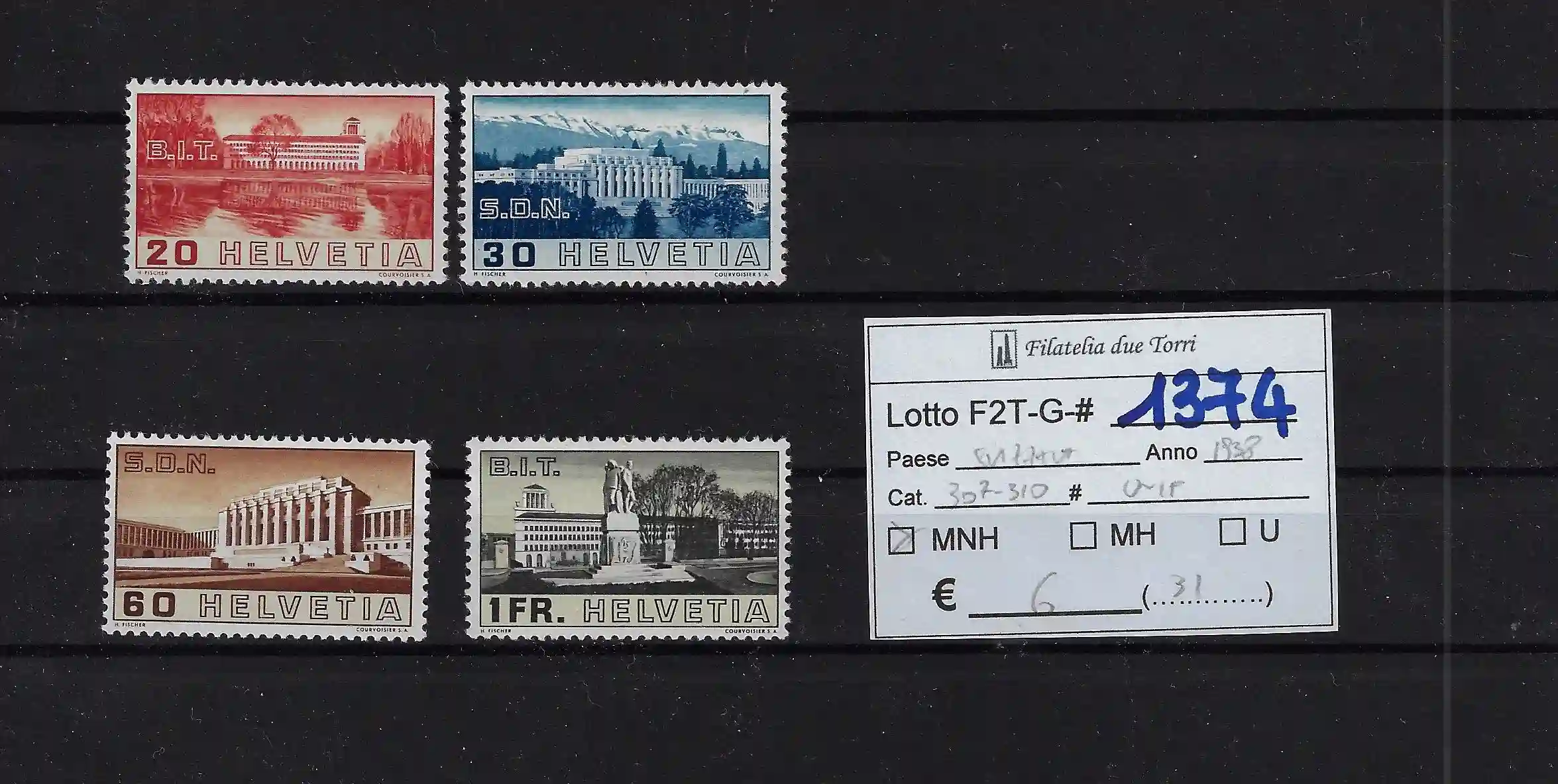 1938 NU serie completa Catalogo Unificato 307/310