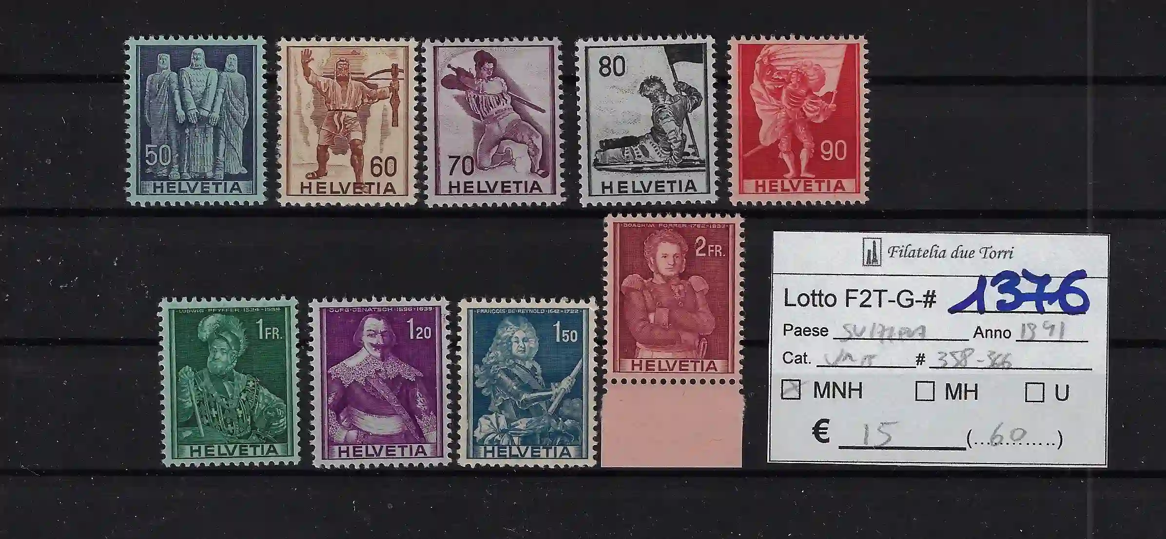 1941 Soggetti diversi serie completa Catalogo Unificato 358/366