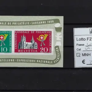 1955 Filatelia foglietto Catalogo Unificato BF15