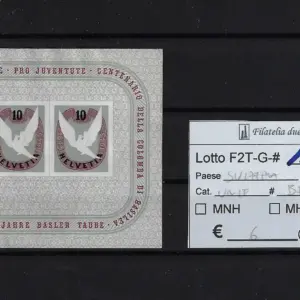 1945 Filatelia foglietto Catalogo Unificato BF12. SENZA GOMMA.