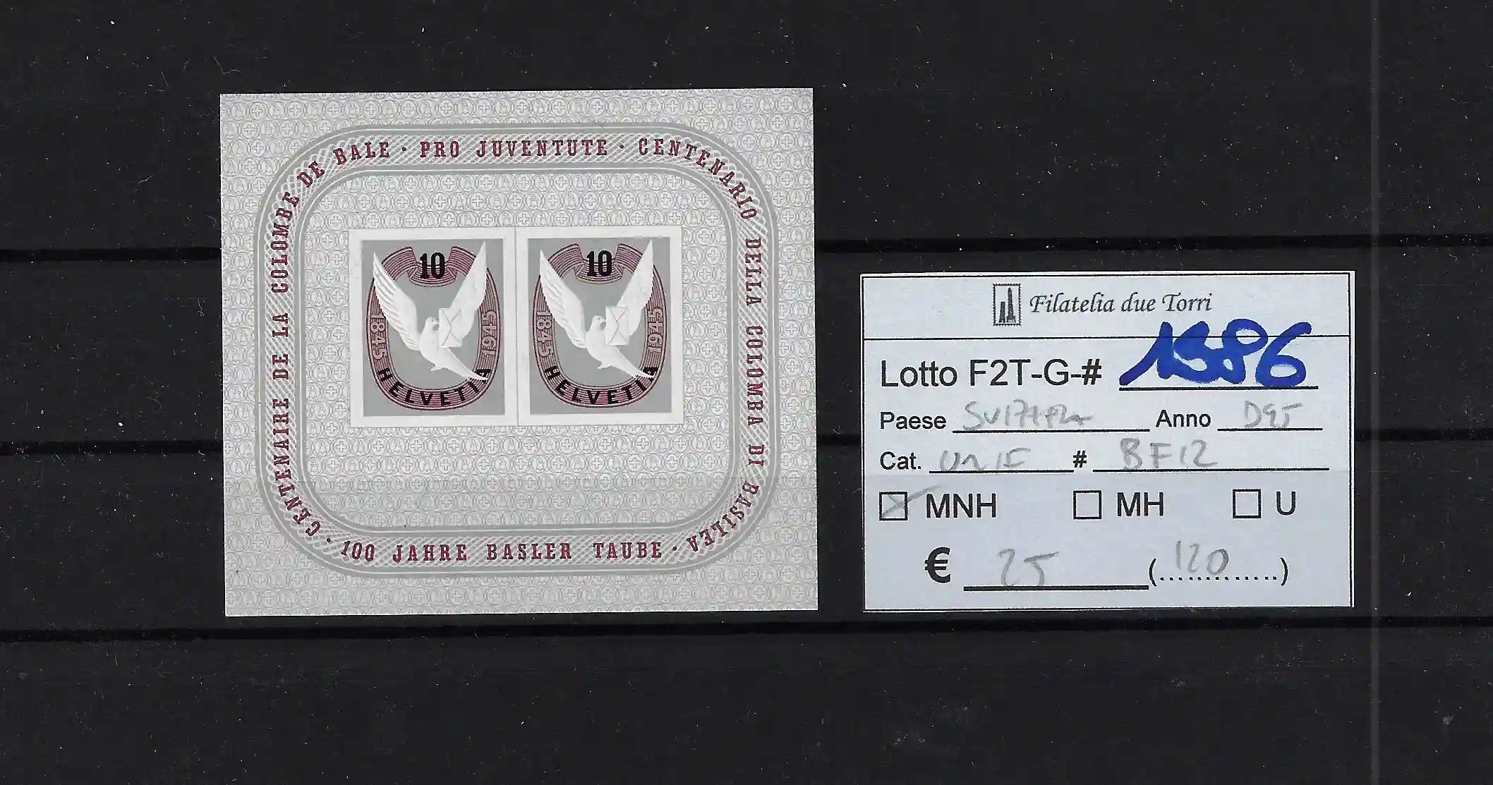 1945 Filatelia foglietto Catalogo Unificato BF13