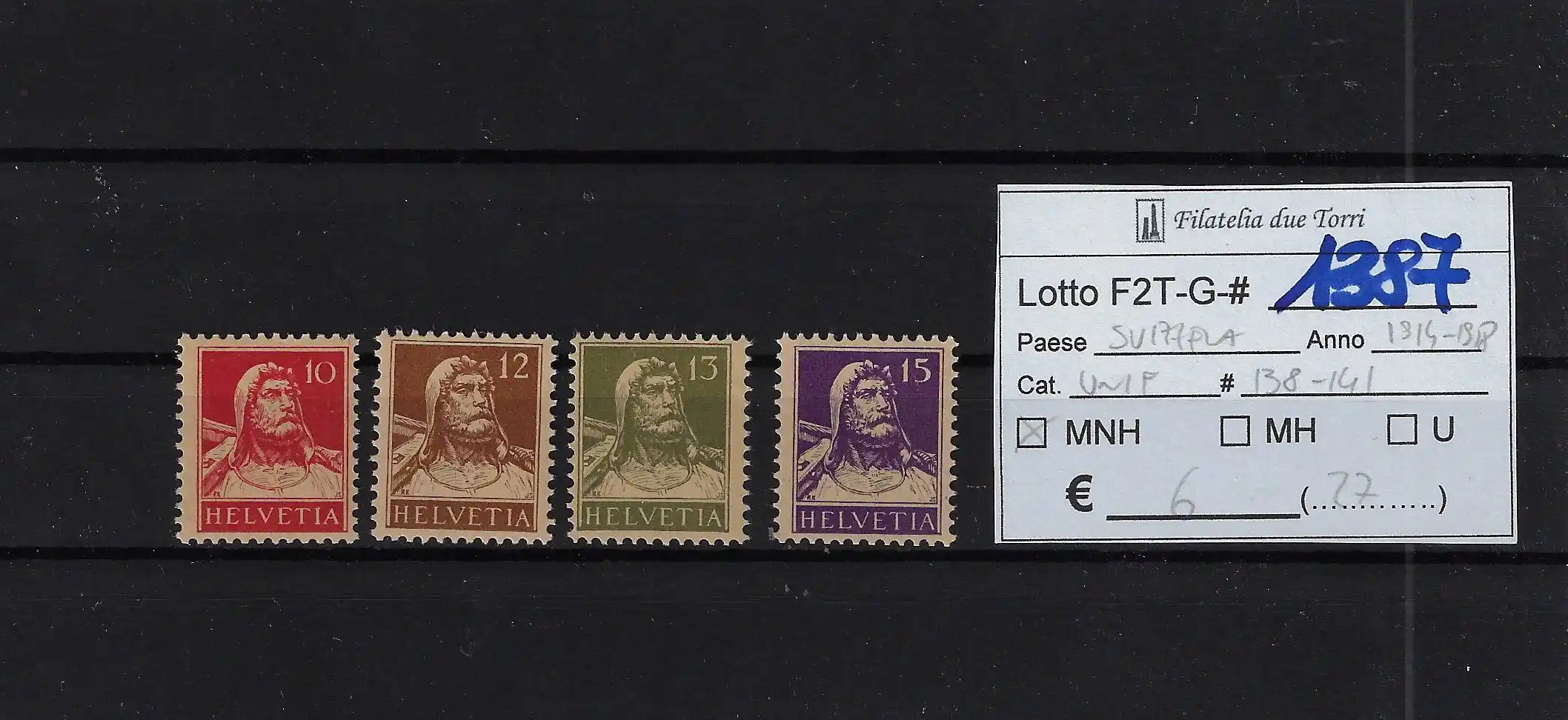 1914 - 1918 G. Tell serie completa Catalogo Unificato 138/141