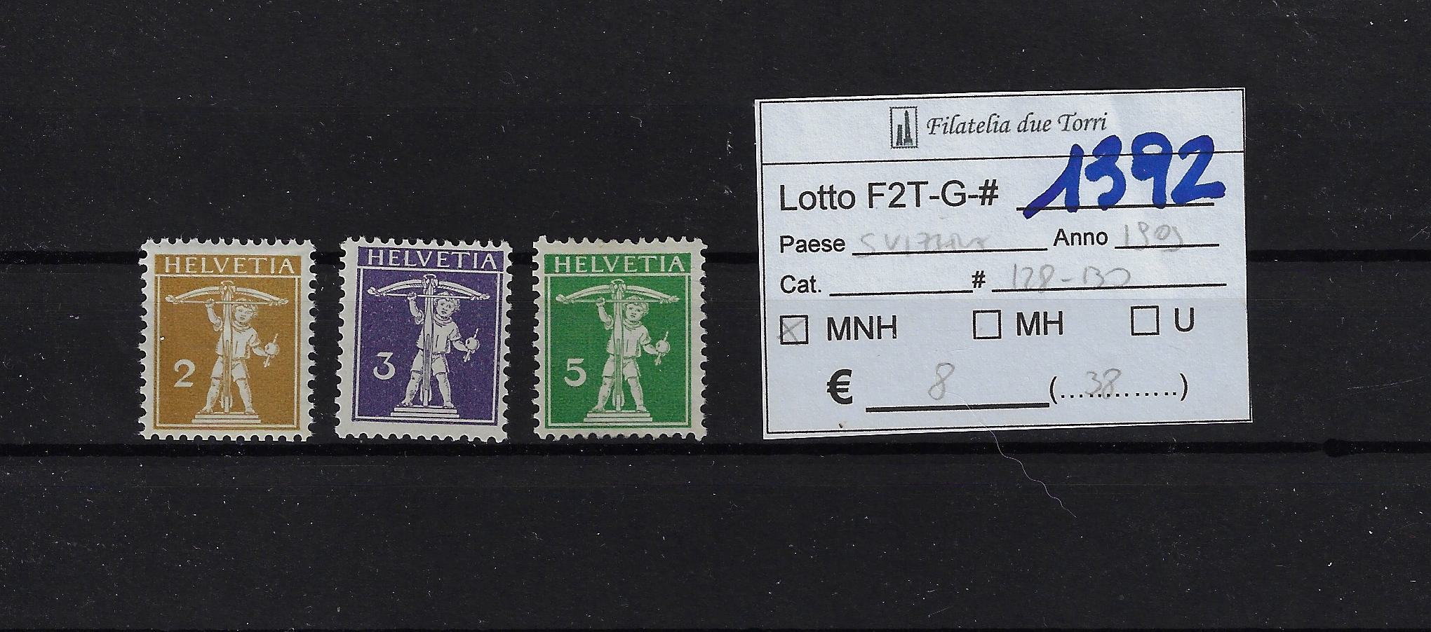 1909 Tell serie completa Catalogo Unificato 128/130