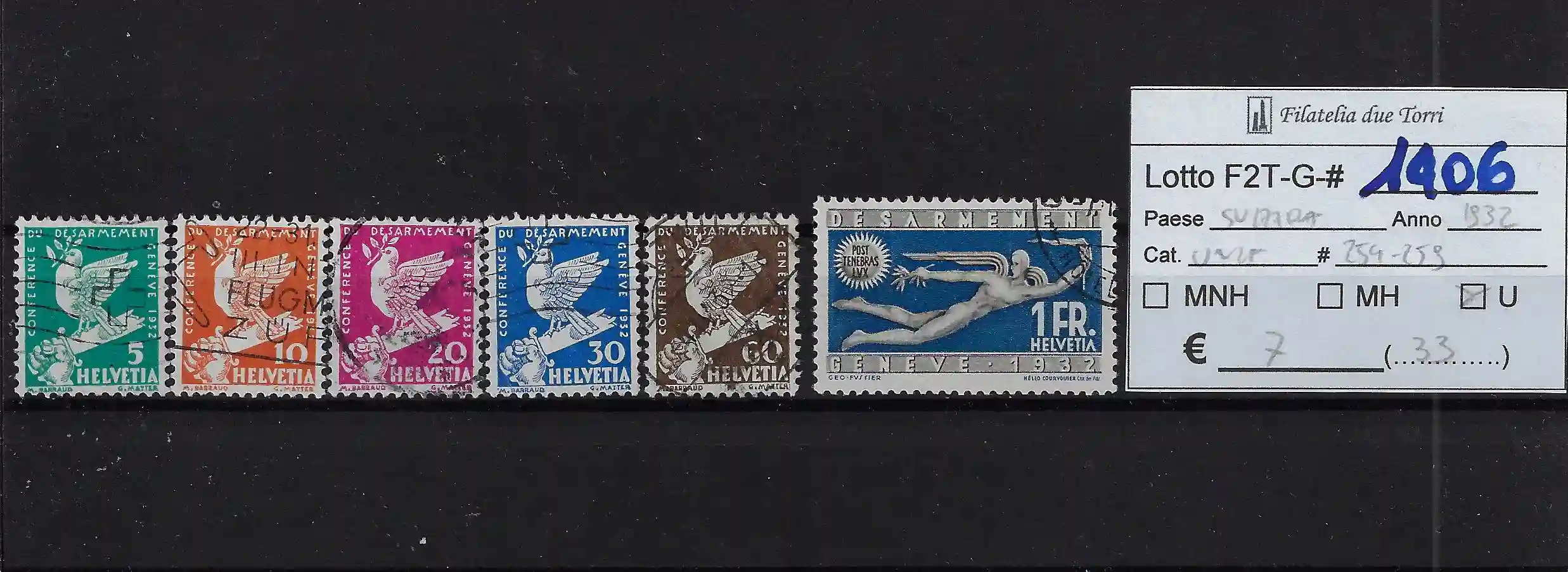 1932 Soggetti diversi serie completa Catalogo Unificato 254/259