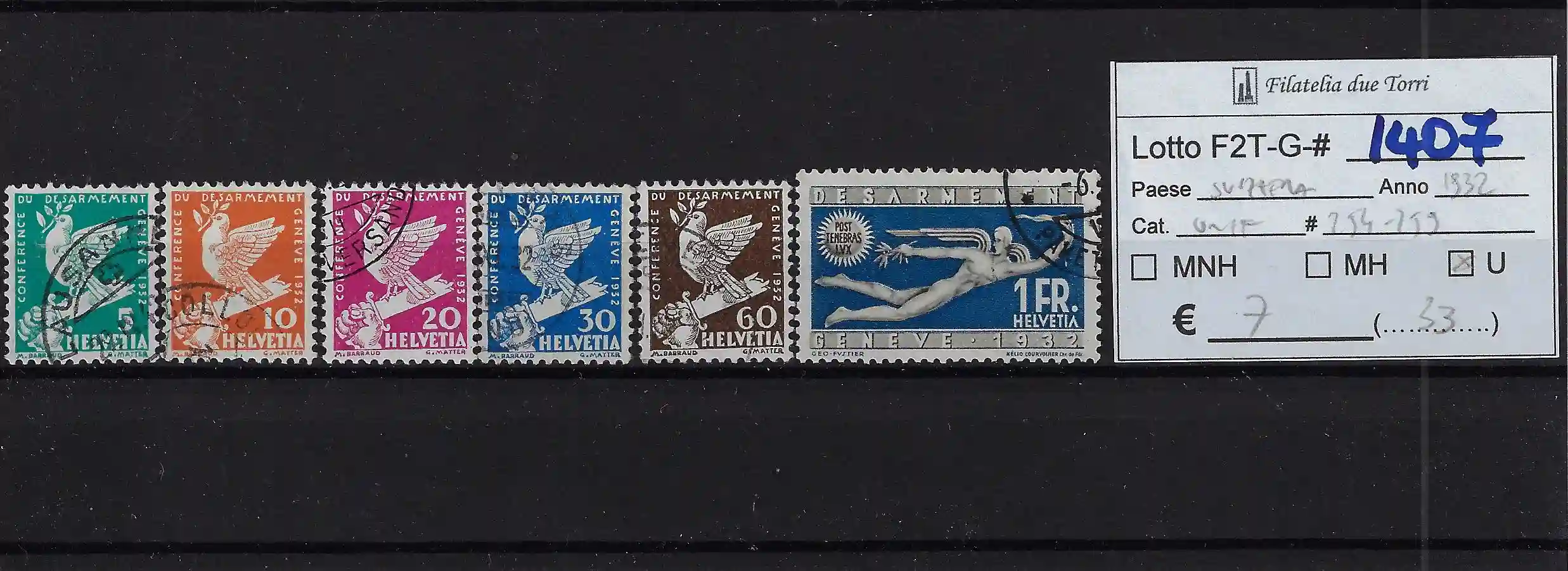 1932 Soggetti diversi serie completa Catalogo Unificato 254/259