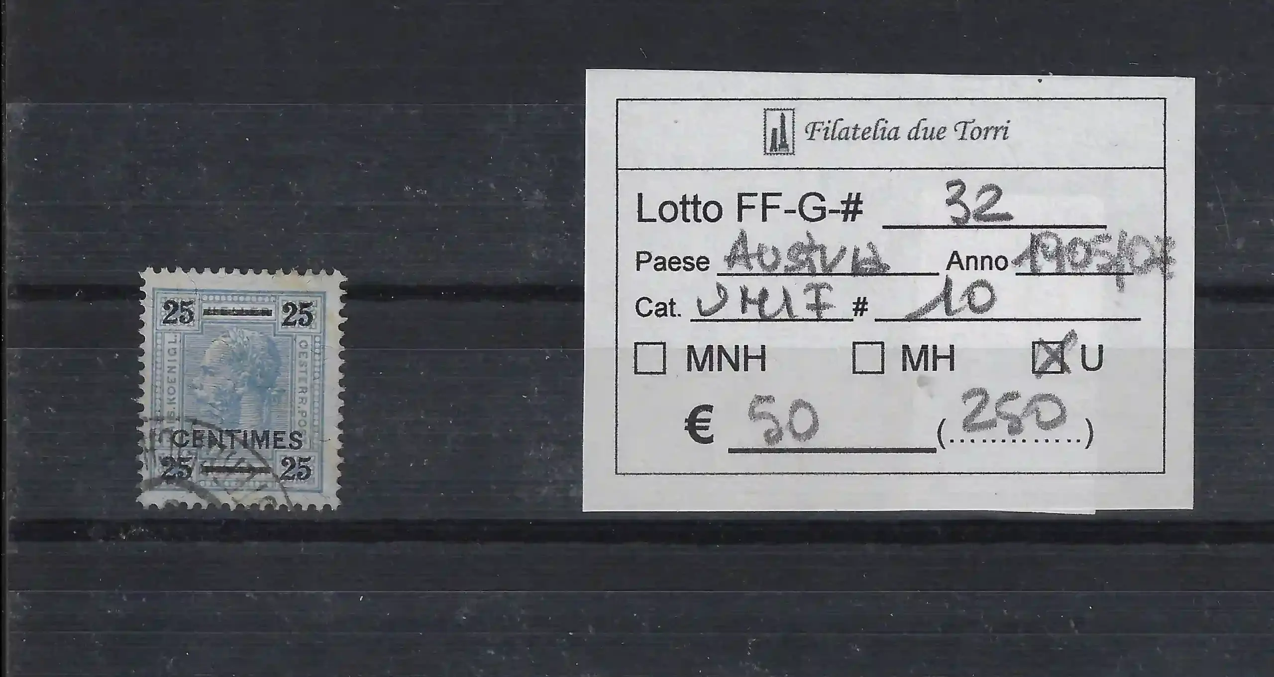 1905/07 sovrastampati francese Unif 10