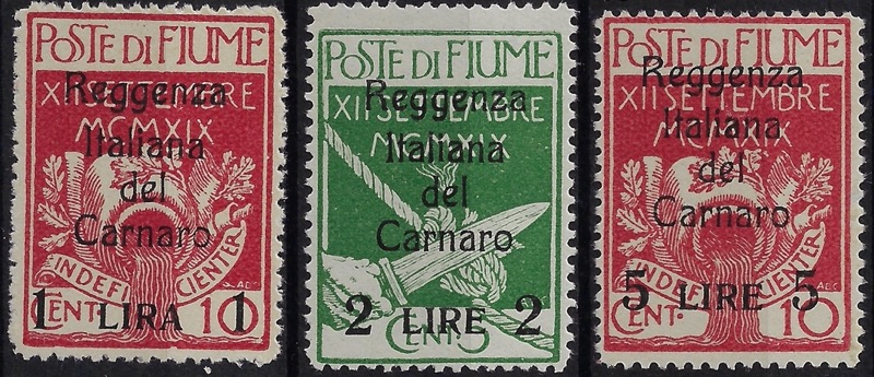 1920 Carnaro con 1,2,5 Lire