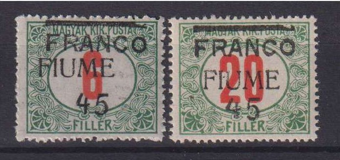 1919 Segantasse soprastampati FRANCO 45