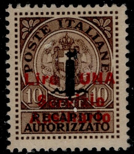 1945 Recapito Autorizzato Fascio Soprastampato
