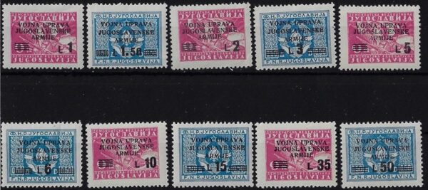1947 Soprastampati Jugoslavia
