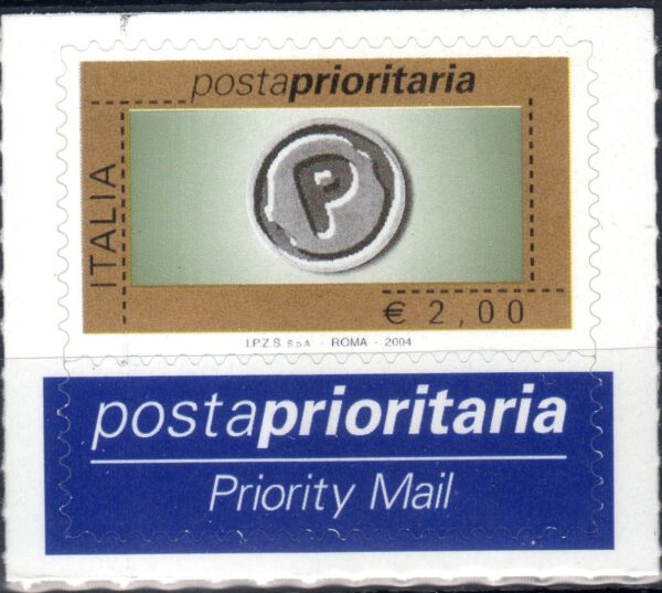 2004 Prioritario €. 2,00 con bordo