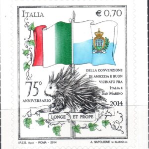 2014 75° Amicizia Italia con Repubblica di San Marino
