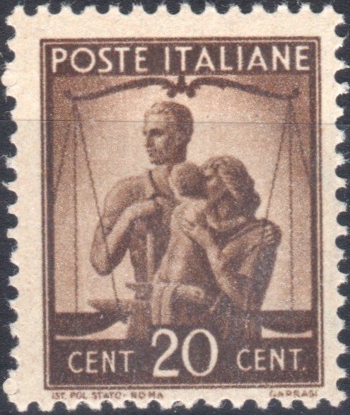 1945 20 centesimi Democratica