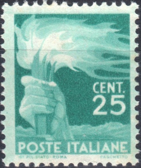 1945 25 centesimi Democratica
