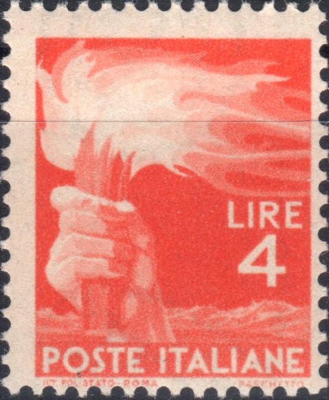 1945 4 £. Democratica