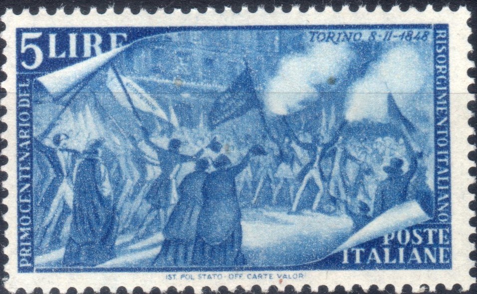 1948 £ 5 Centenario del Risorgimento