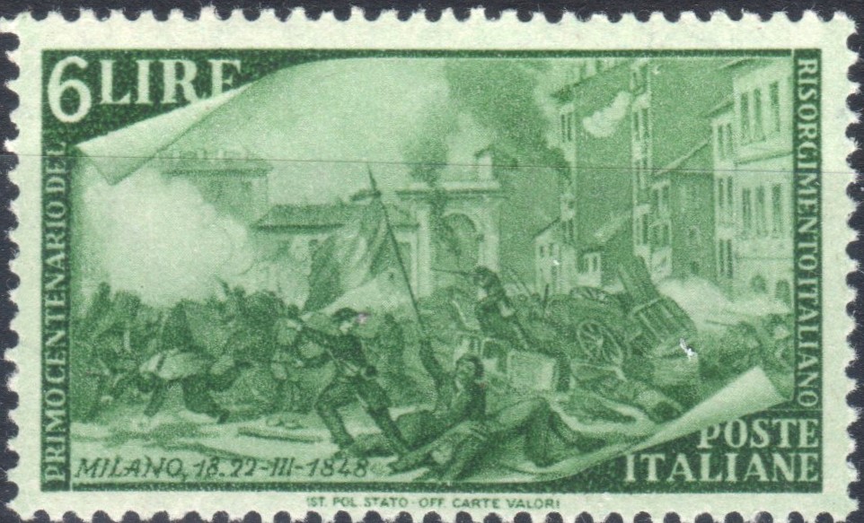 1948 £ 6 Centenario del Risorgimento