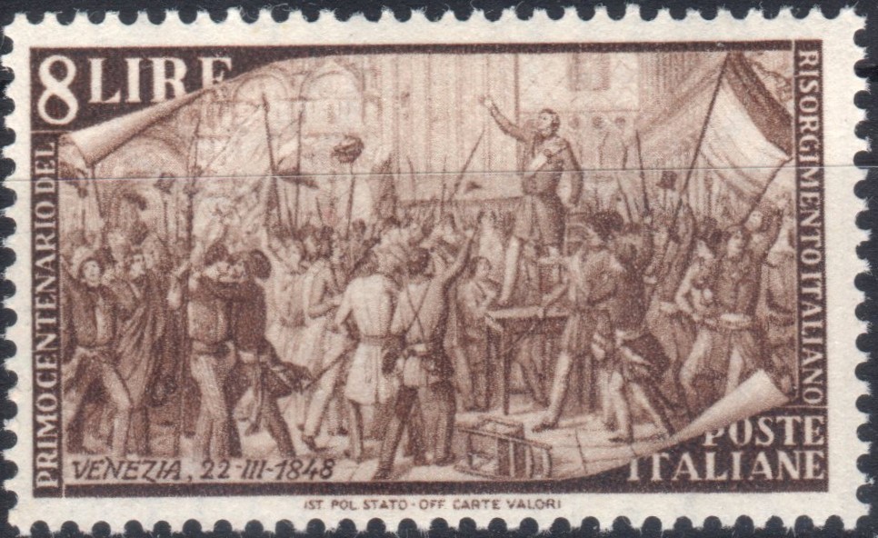 1948 £ 8 Centenario del Risorgimento