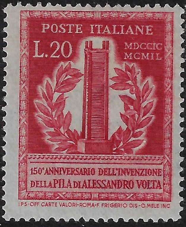 1949 £ 20 150° Anniversario della Pila di A. Volta