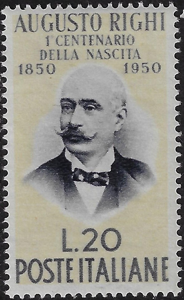 1950 100° nascita di Augusto Righi