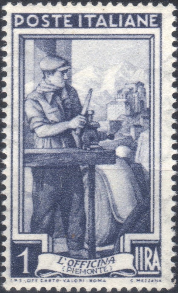 1950 £ 1 Italia al Lavoro