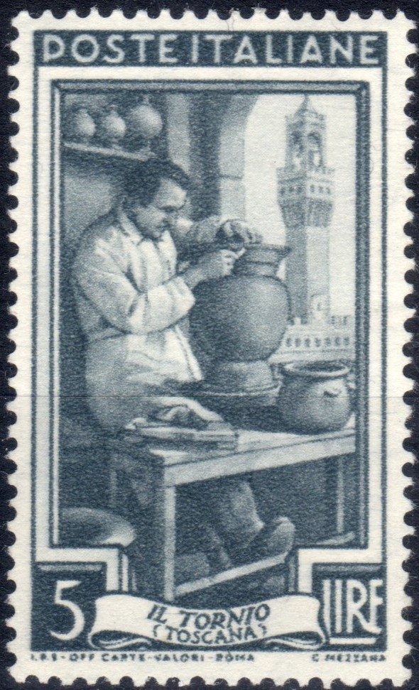1950 £ 5 Italia al Lavoro