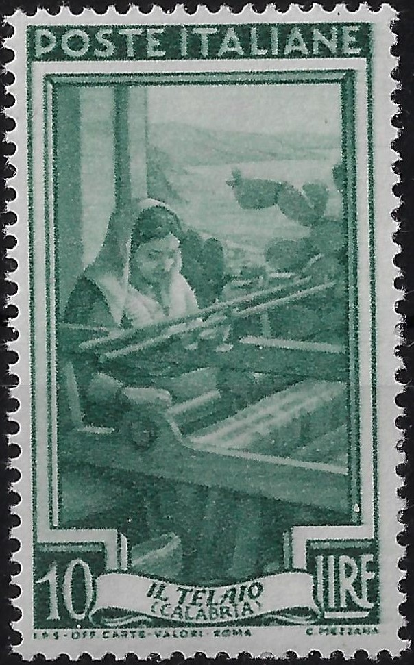1950 £ 10 Italia al Lavoro