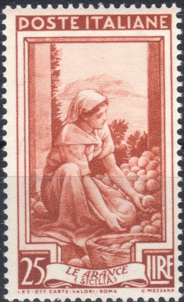 1950 £ 25 Italia al Lavoro