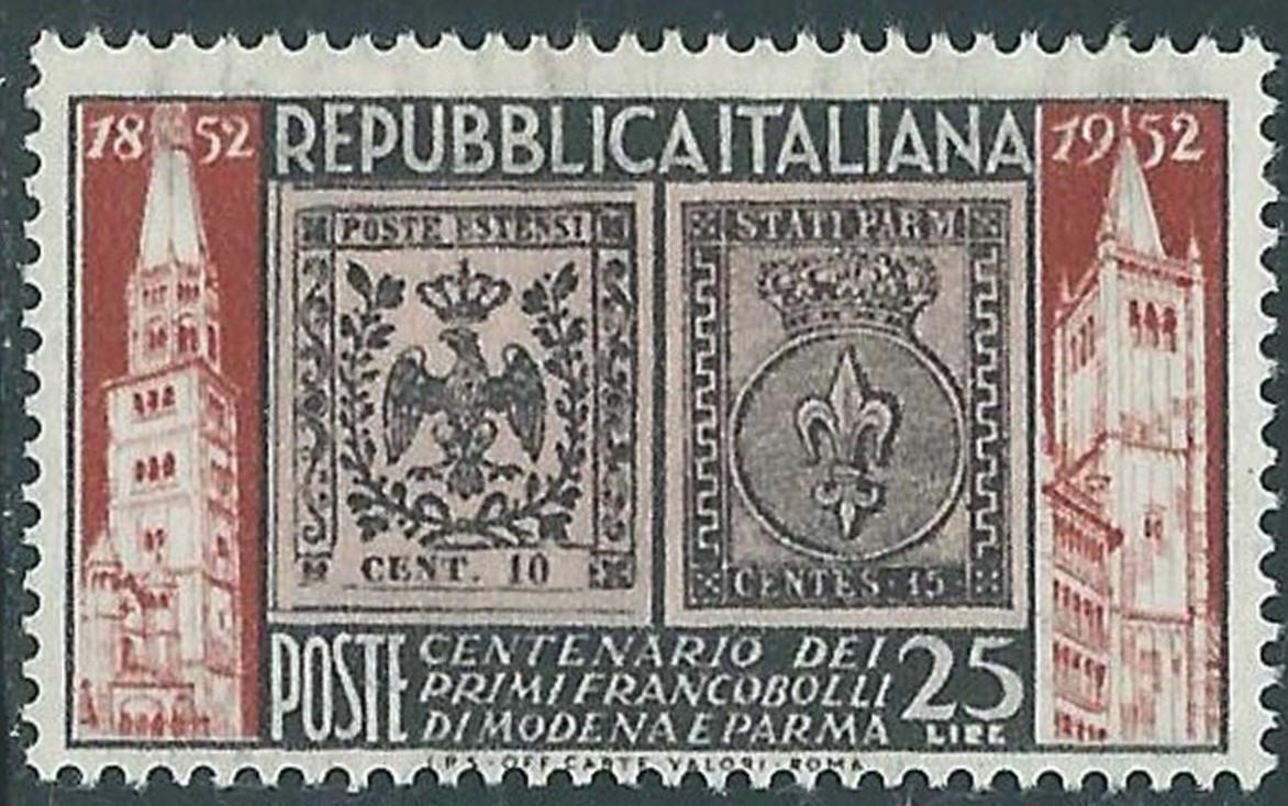 1952 £ 25 Francobolli Modena e Parma