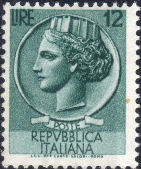 1953 12 £ Siracusana Ruota