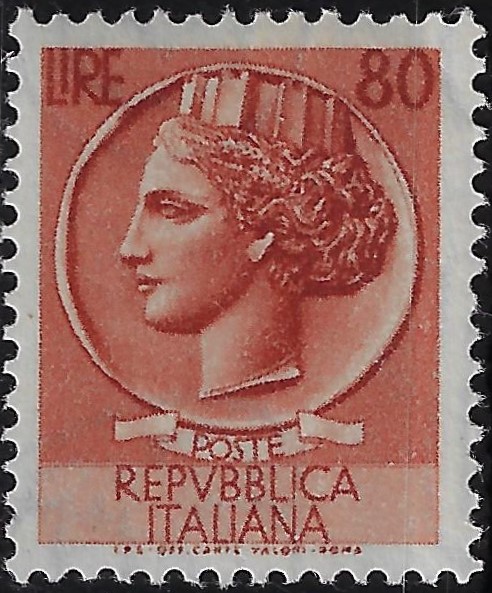 1953 80 £ Siracusana Ruota