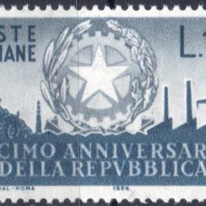 1956 Decennale della Repubblica £ 10