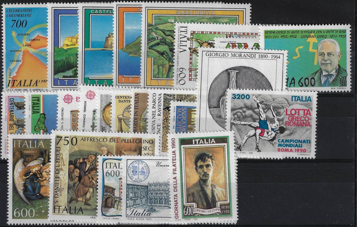 1990 Annata completa senza foglietti