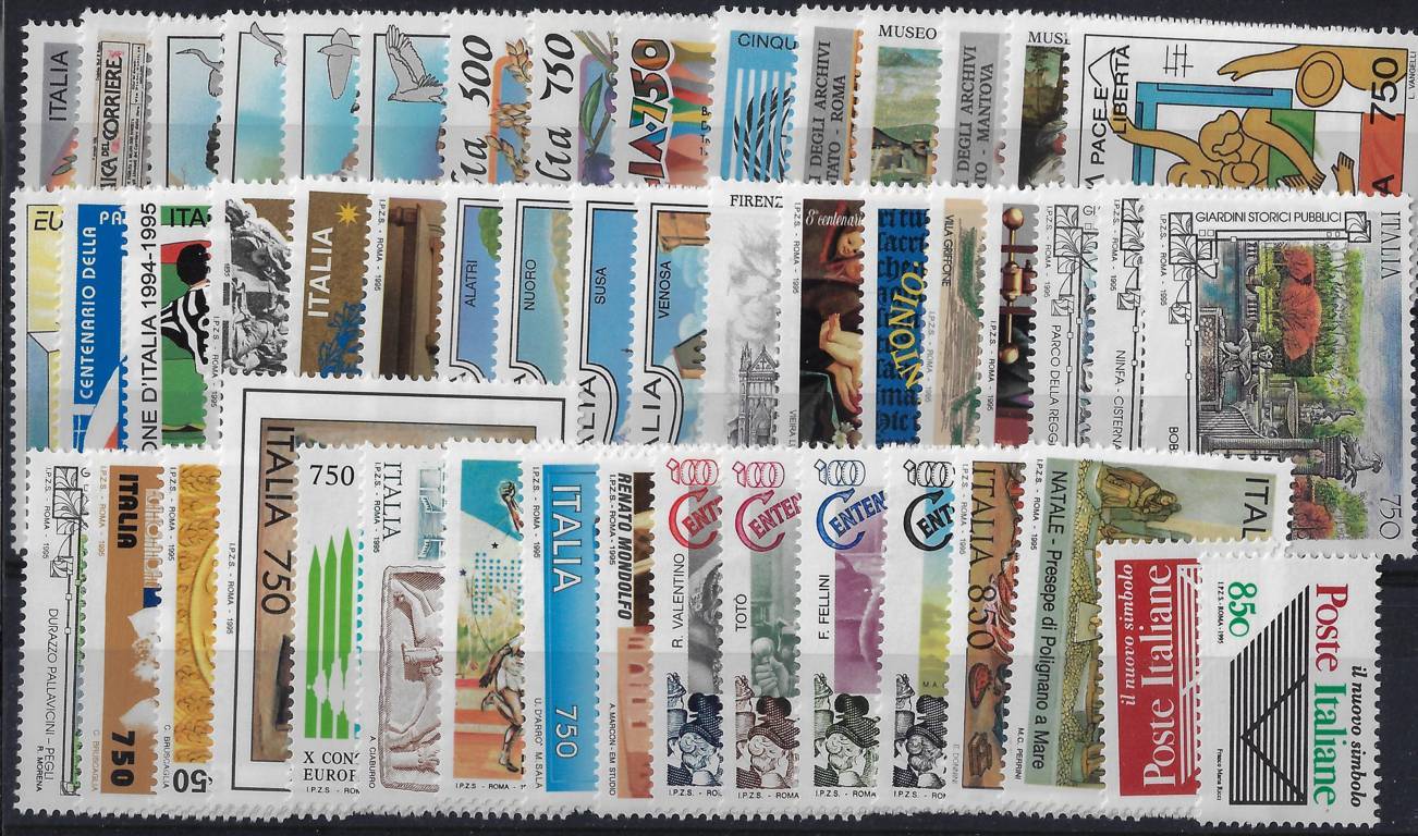 1995 Annata completa senza foglietti