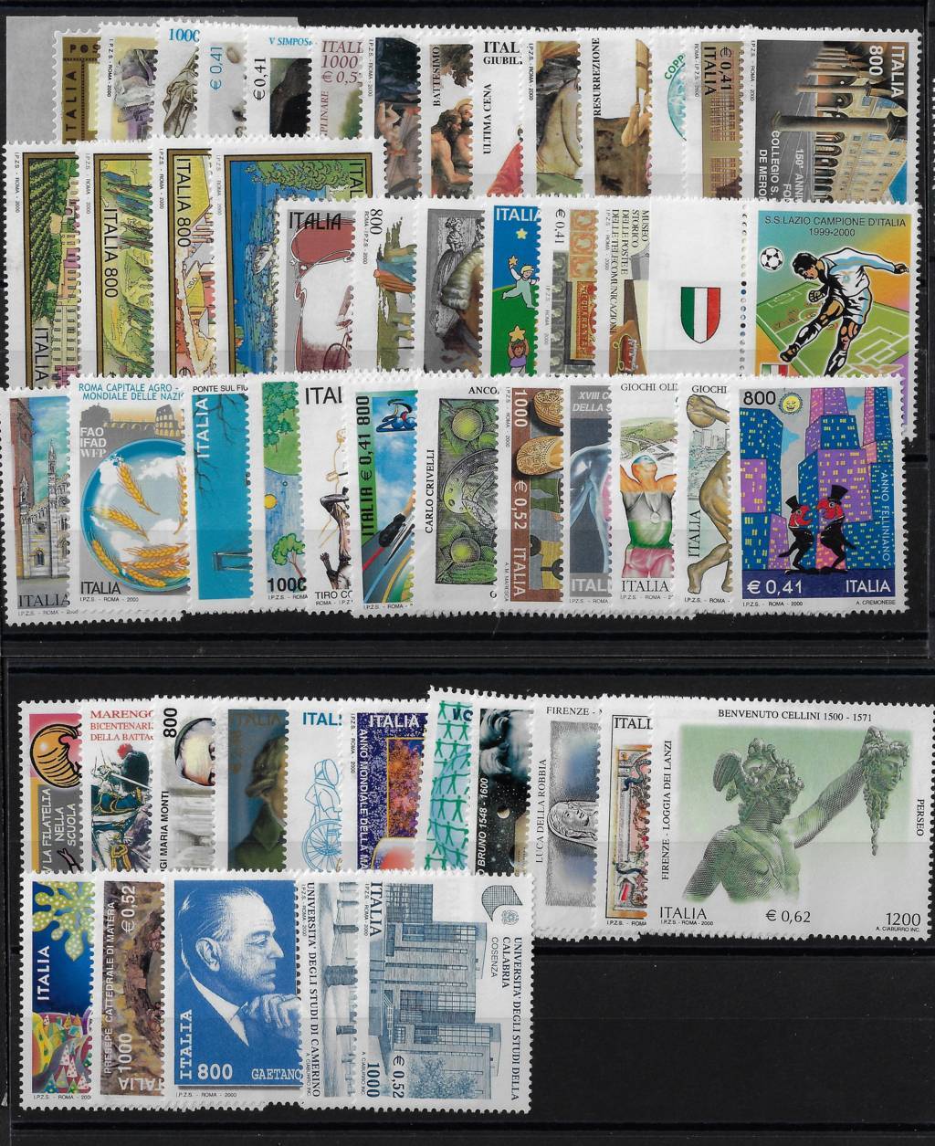 2000 Annata completa senza foglietti