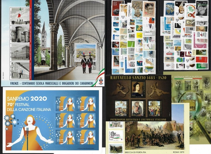2020 Annata completa con foglietti