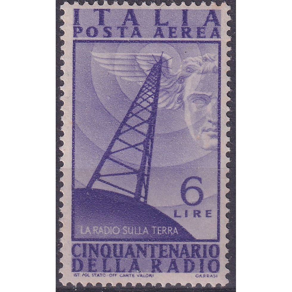 1947 Posta Aerea 50° Radio £ 8