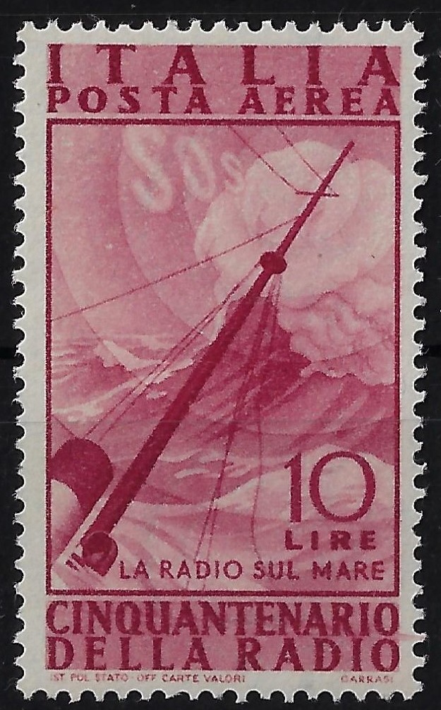 1947 Posta Aerea 50° Radio £ 10