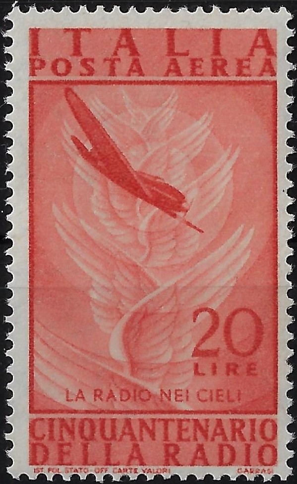 1947 Posta Aerea 50° Radio £ 20