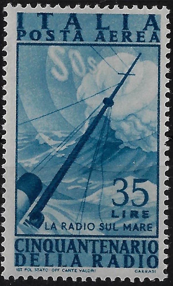 1947 Posta Aerea 50° Radio £ 35