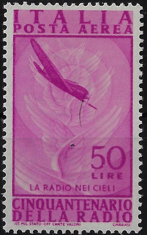 1947 Posta Aerea 50° Radio £ 50