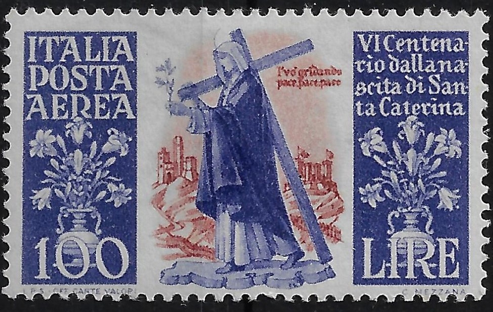 1948 £ 100 S. Caterina da Siena P. Aerea