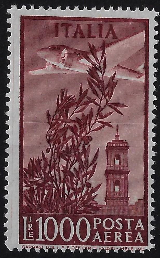1955 Posta Aerea Stelle Campidoglio £ 1000